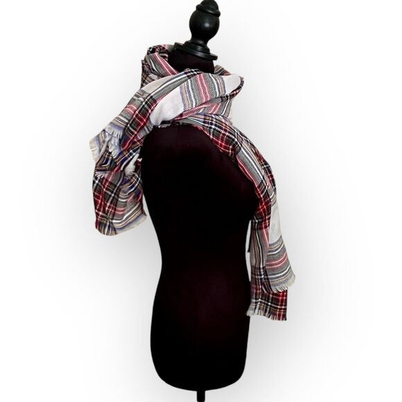 Unbranded Women's Tartan Plaid Woven Fringed Rectangle, Wrap, Shawl, Scarf - Picture 5 of 15